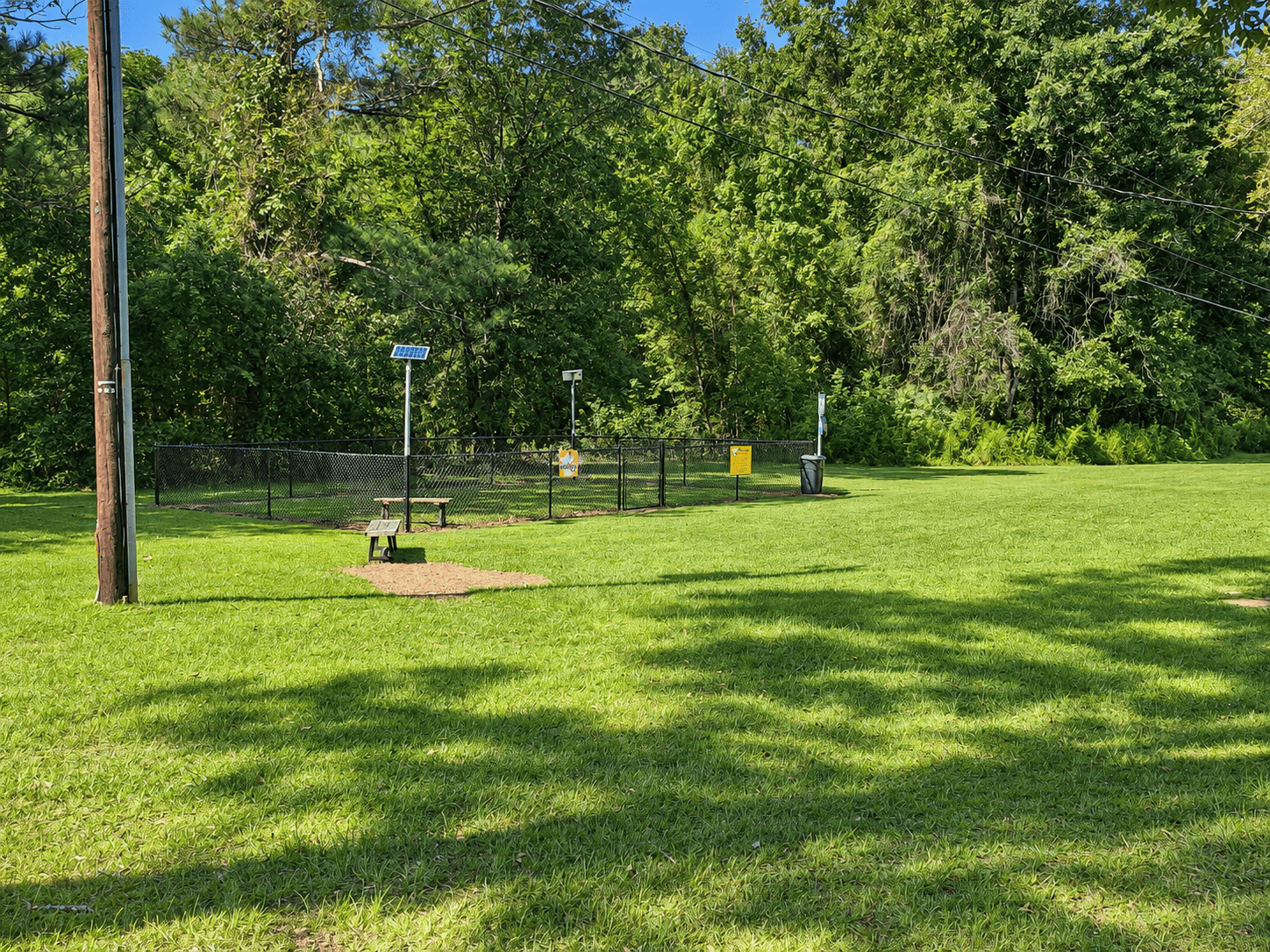Grassy pet area at Montgomery Station