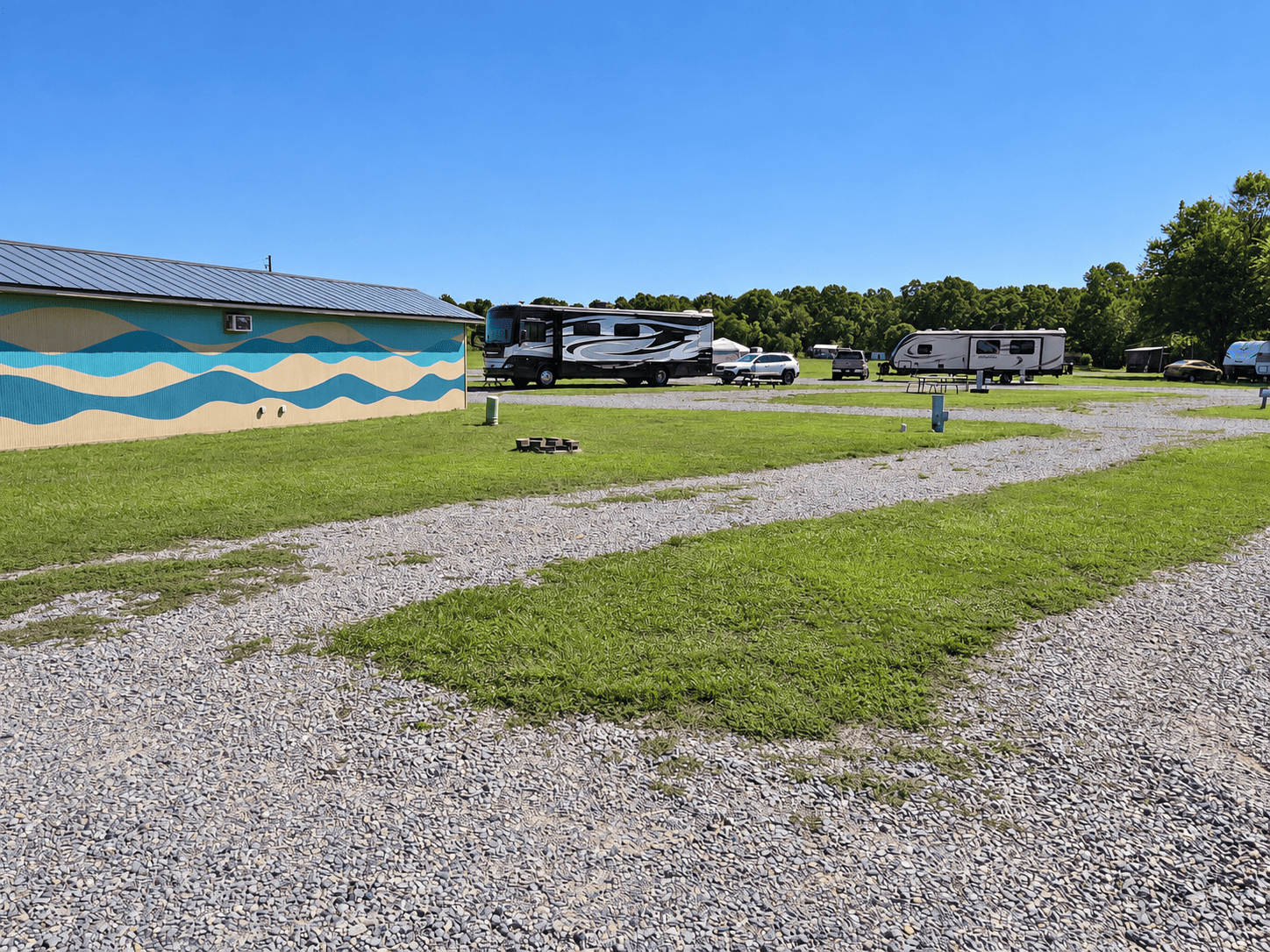 RV sites under the trees