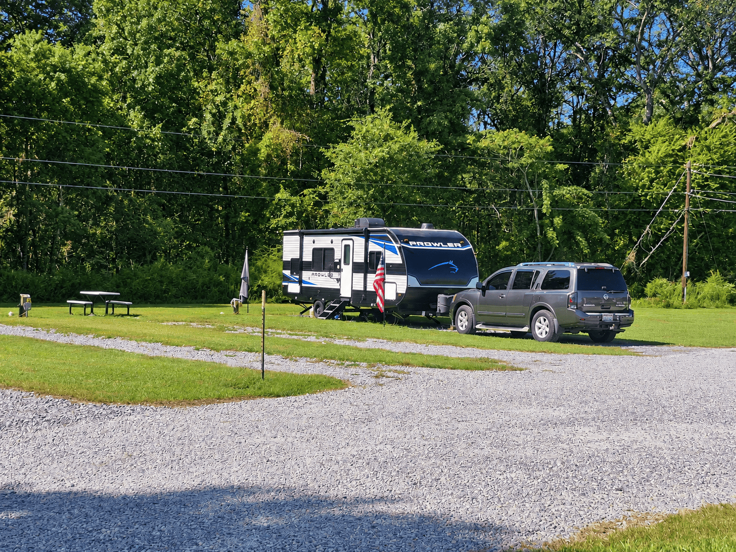RV sites for different rig sizes