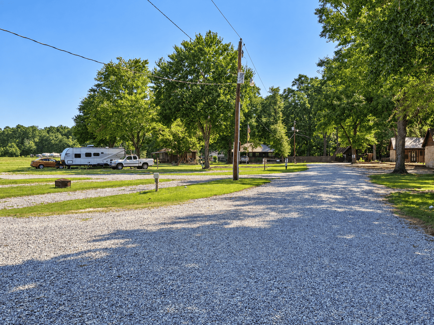 Campsites ready for setup